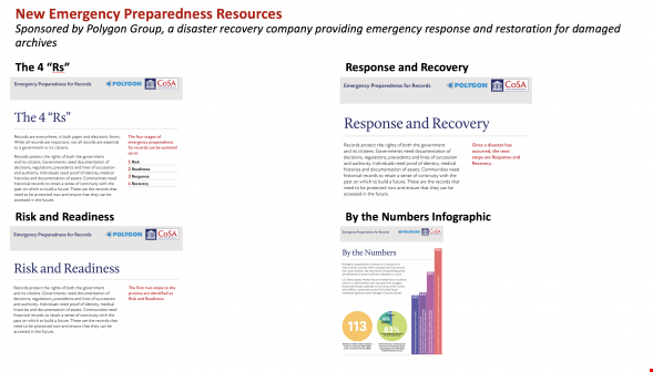 Polygon Sponsors CoSA Emergency Preparedness Series
