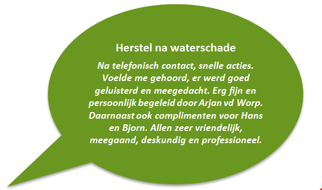 Testimonial Herstel na waterschade Polygon
